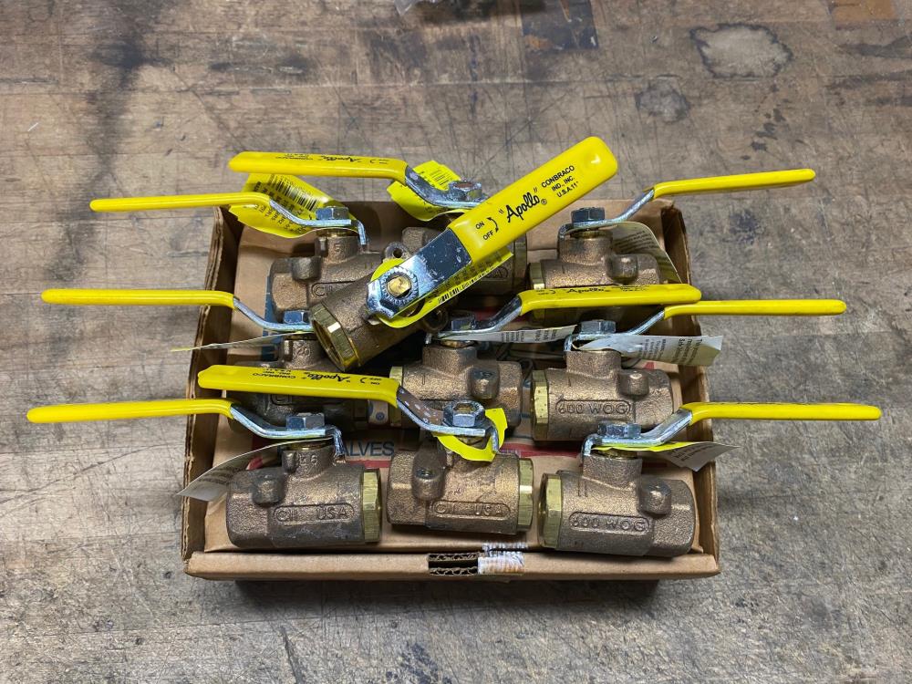 Lot of (10) Apollo 1/2" NPT Full Port Bronze Ball Valve 77-103-01